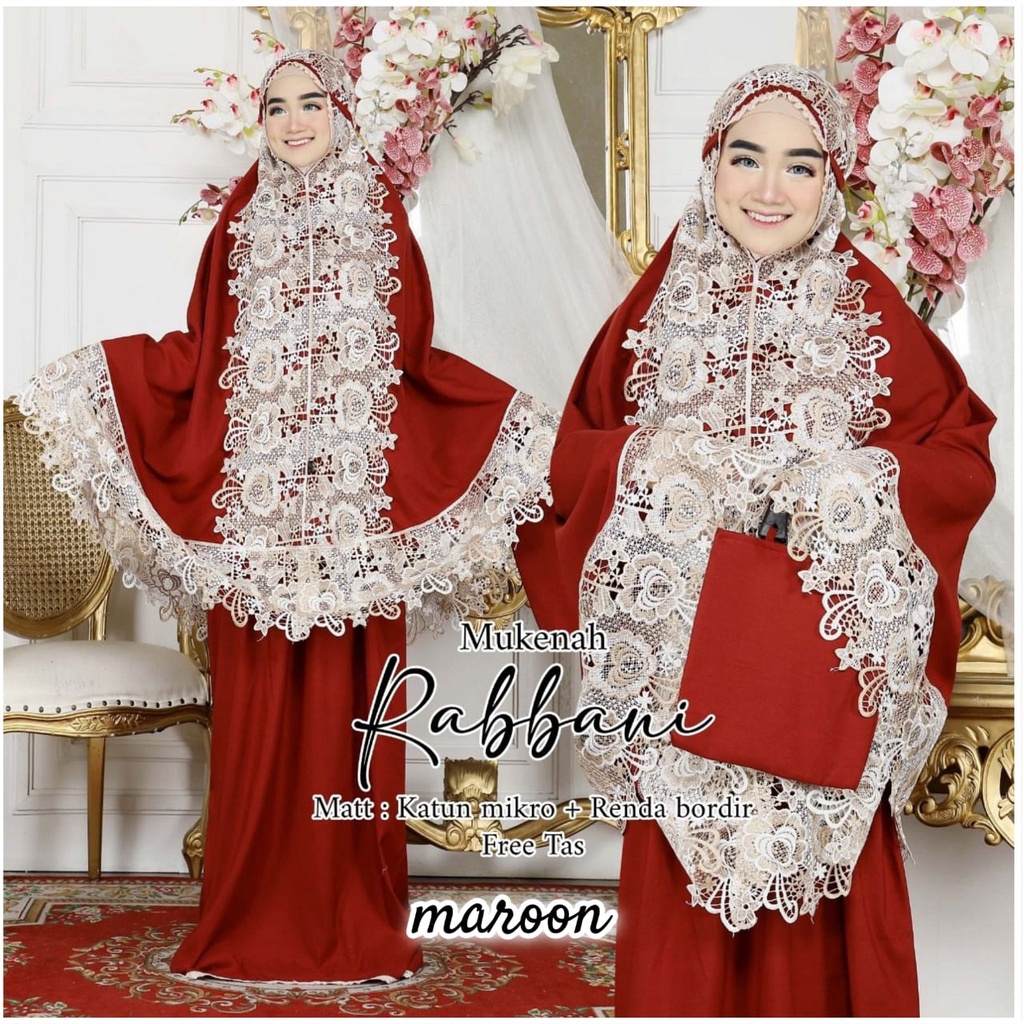 ALOD_MUKENA RABBANI MEWAH JUMBO / MUKENA DEWASA TERBARU / MUKENA RENDA JUMBO / MUKENA DEWASA KEKINIA