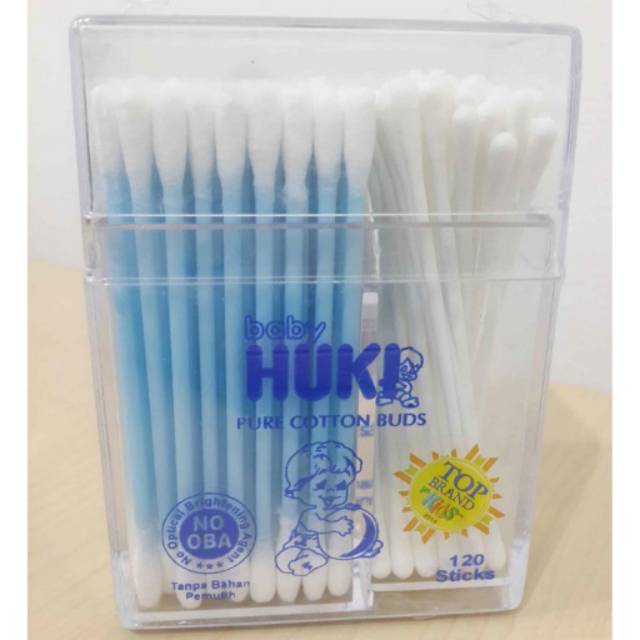 Cotton Bud baby Huki double box isi 120 untuk bayi dan dewasa #083