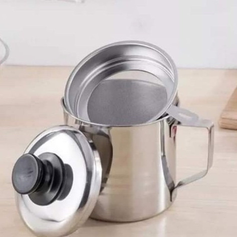 OIL POT / TEMPAT SARINGAN MINYAK  / WADAH MINYAK 1200ML STAINLESS