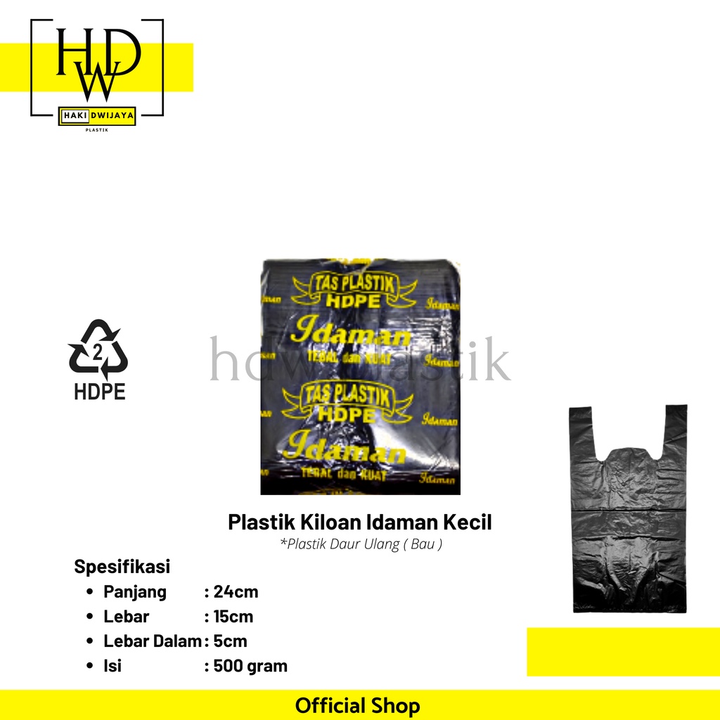 Kantong Plastik Kresek Hitam Kiloan Kecil - IDAMAN