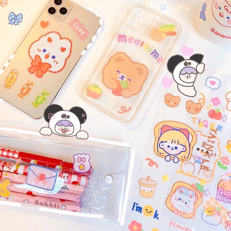 1 LEMBAR STIKER LUCU AESTHETIC DECO PLANNER BESAR TUMBLR DIARY BUNGA SCRAPBOOK KIYOWO KAWAII KOREA UNIK KARAKTER KARTUN HEWAN PELIHARAAN ANAK PEREMPUAN ORGANIZER DEKORASI CASING LAPTOP HP BOTOL AIR MINUM VIRAL TIKTOK MURAH TAHAN AIR CUTE BERUANG KELINCI