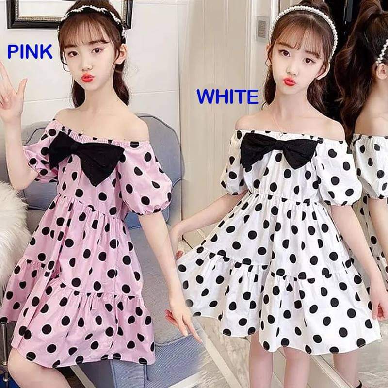 Dress Anak Perempuan Sabrina Polkadot