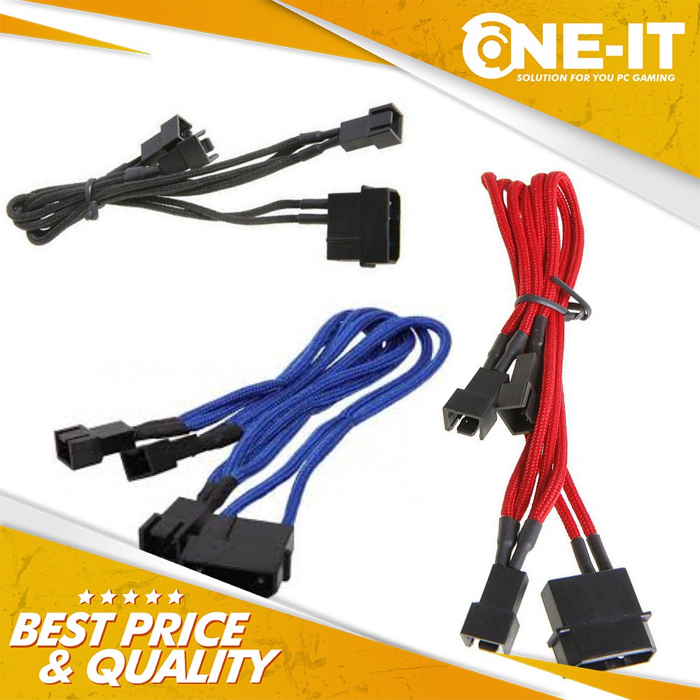 Cable Bitfenix Molex to 3 fan adapter 12V 20cm
