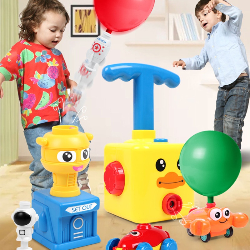 Mary Mainan Balon Mobil Sliding Interaktif Burung/Untuk Kodok/Kendaraan Bebek Untuk w/Air Launcher One-press Button Balita Aktif