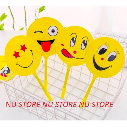PENA KARAKTER / PULPEN KIPAS KARAKTER EMOJI/ Pena Bolpen Pen Motif Emoji Smile Love