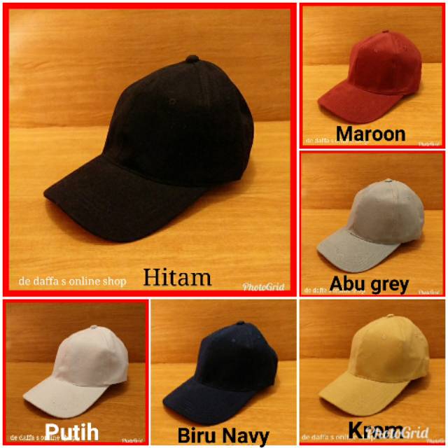 Topi baseball Cap warna warni polos dewasa pria wanita casual sport