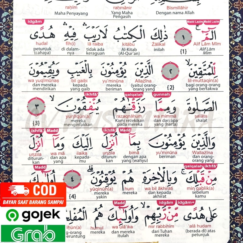 AlQuran Kecil B6 | Latin PerKata Tajwid Langsung DiAtas Cocok Untuk Pemula AlQuran Latin Mushaf Keci