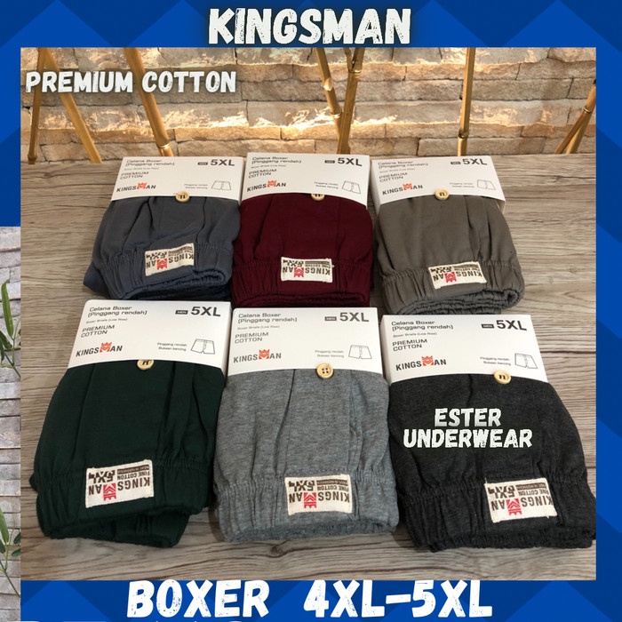 Celana Boxer Kingsman Super BIG SIZE Premium Cotton Isi 1 PCS