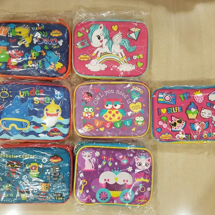 

Pencil Case Tempat Pensil Sanwa Smiggle Hardtop Motif Timbul 3D