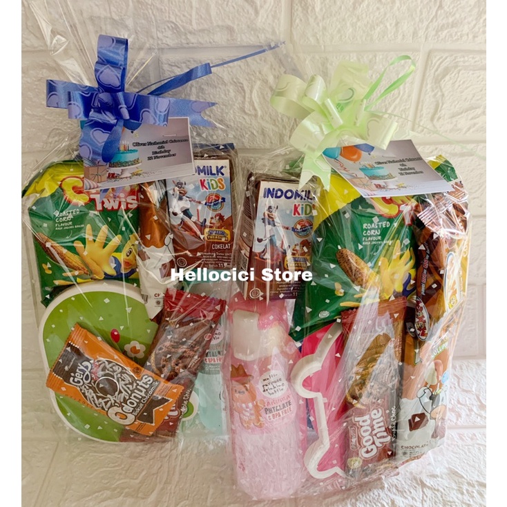 

PARCEL BINGKISAN SNACK + KOTAK MAKAN + BOTOL MINUM KEMASAN ULANG TAHUN