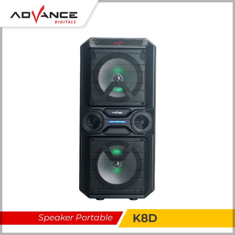 READY STOCK ADVANCE 8 Inch Aktif Speaker Bluetooth Portable K8D Garansi Resmi 1 tahun