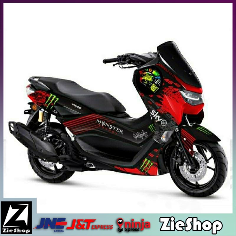 Decal new nmax 2020 full body Striping motor nmax 155 motif red sky Sticker motor variasi nmax 155