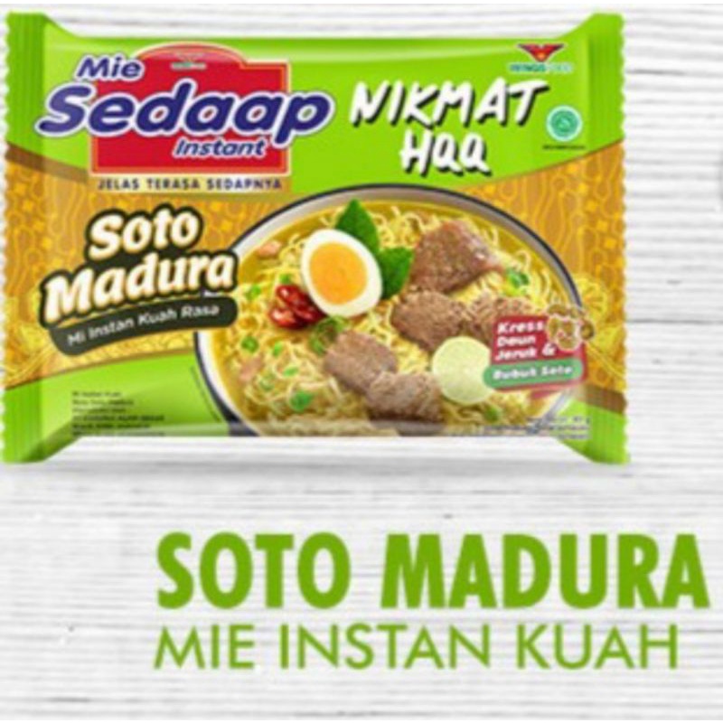 

mie sedap kuah soto madura