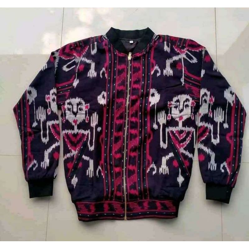 Jaket tenun motif asmat original premium