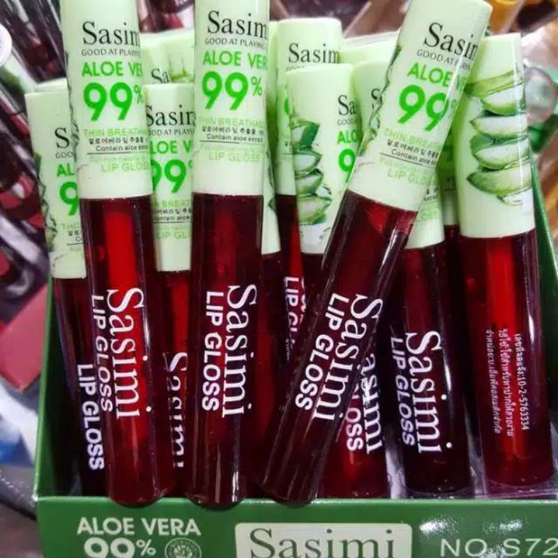 [perbok 24 pcs] Lip Tint Sasimi Aloevera