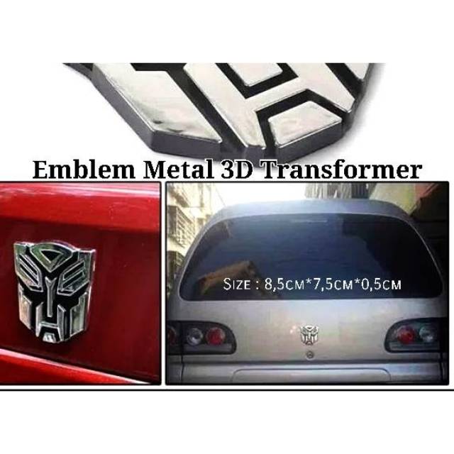 Emblem Stiker 3D Transformers