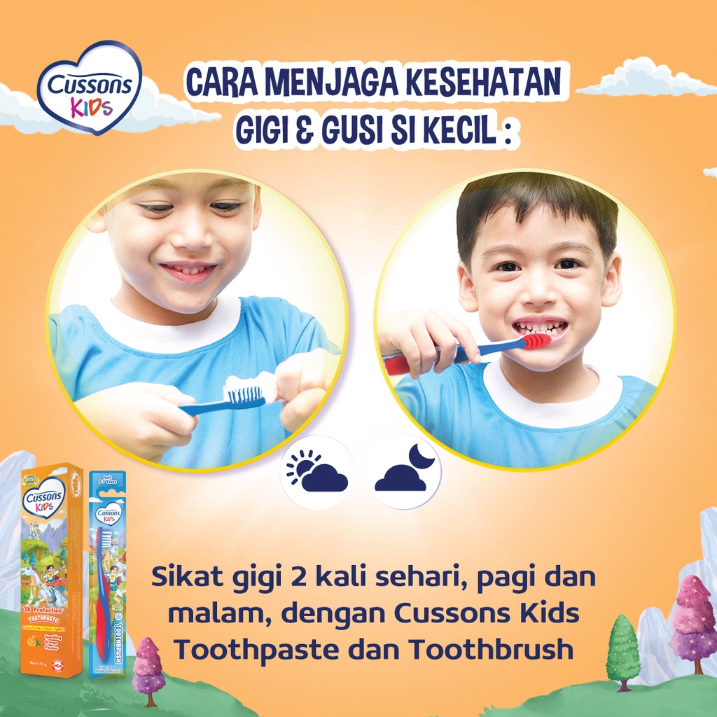 Cussons Kids Toothpaste Dragon Sparkling Orange Pasta Gigi Anak 45g