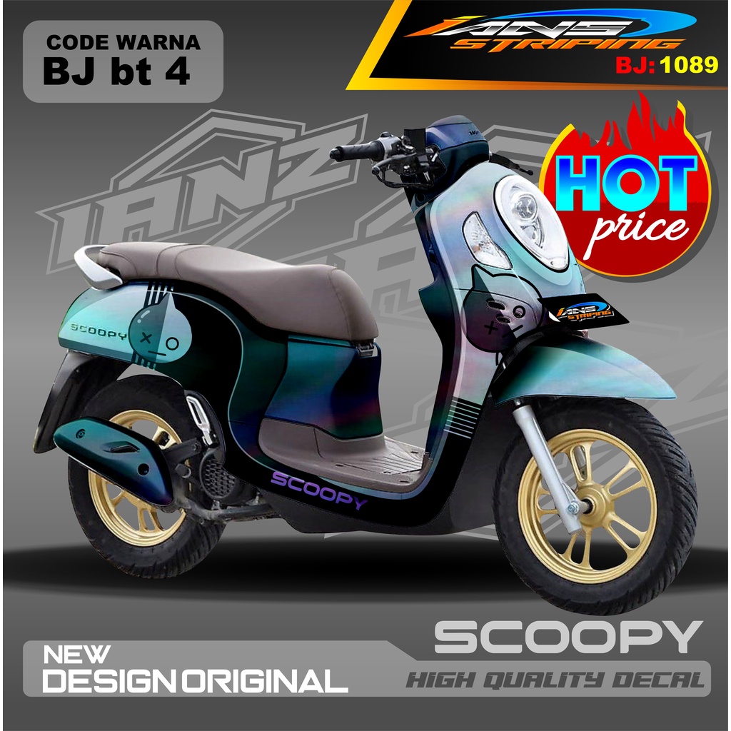 STIKER DECAL SCOOPY HOLOGRAM FULL BODY / STIKER HOLOGRAM SCOOPY / DECAL SCOOPY FULL BODY / STIKER HOLOGRAM