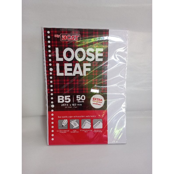 

ISI BINDER Big Boss B5 50 Sheets(Tanpa Garis)