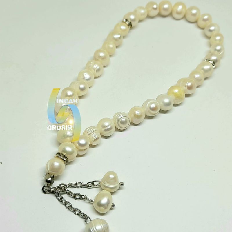 TASBIH MUTIARA 33BUTIR 6MM ASLI ORIGINAL