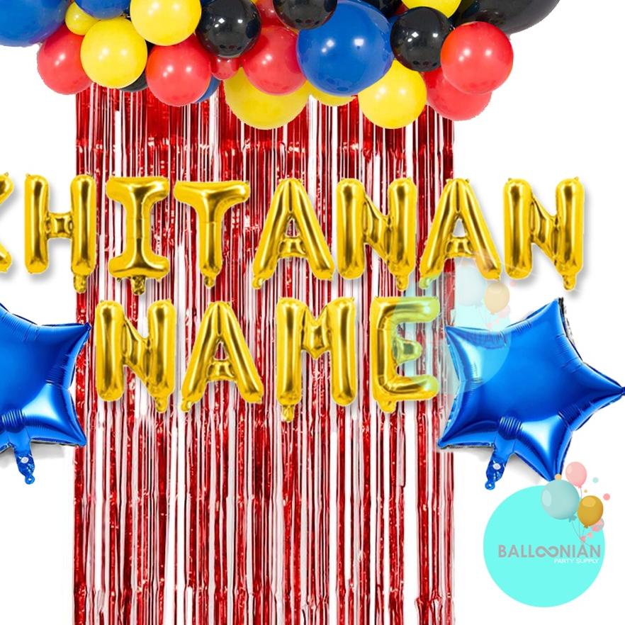 ➴ KHITANAN GARLAND SIMPLE DEKORASI SET/DEKORASI KHITANAN ANAK/BALON KHITANAN MURAH ☊