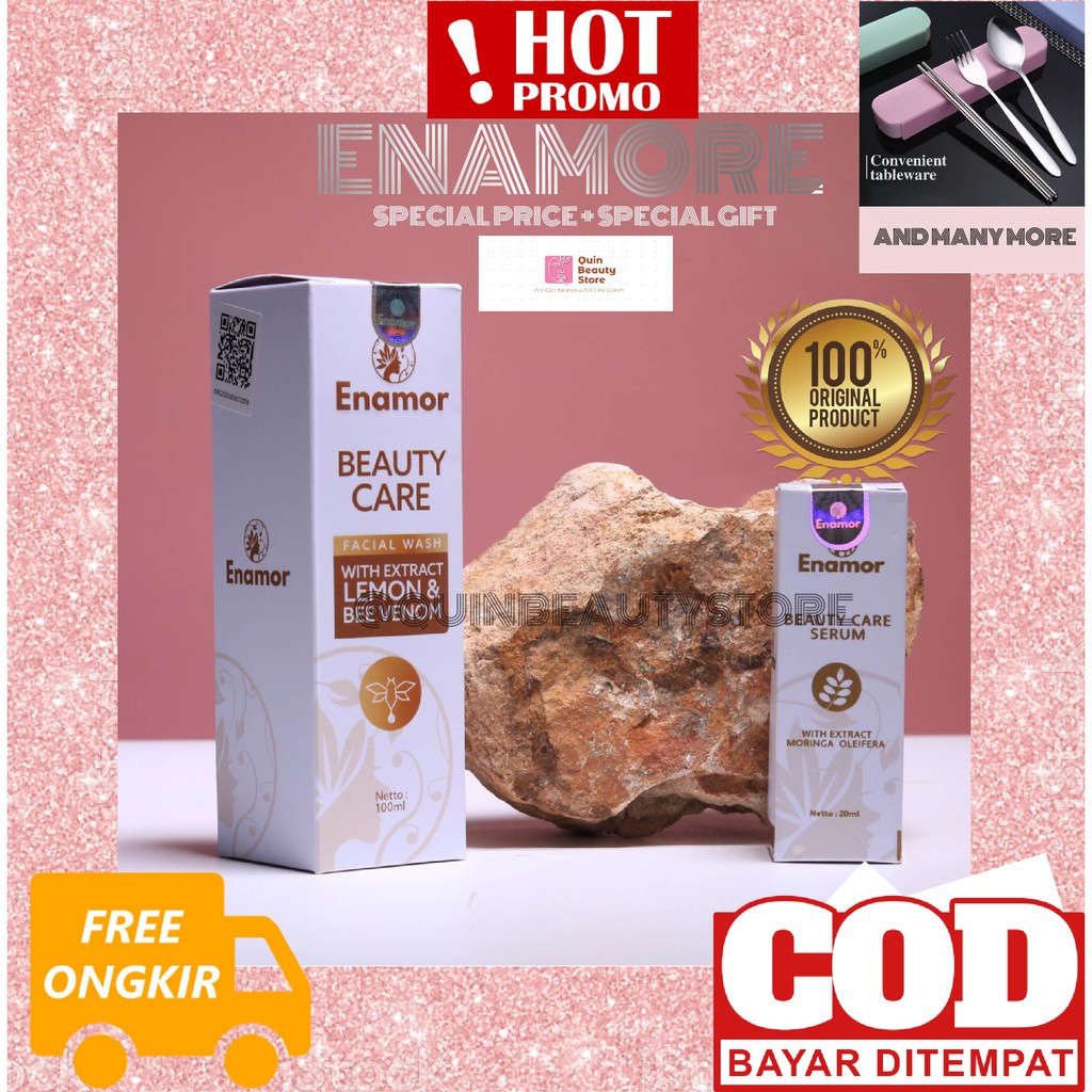 ENAMOR BEAUTY CARE SERUM & FACIAL WASH | ENAMOR SERUM | PENGHILANG FLEK DAN BEKAS JERAWAT