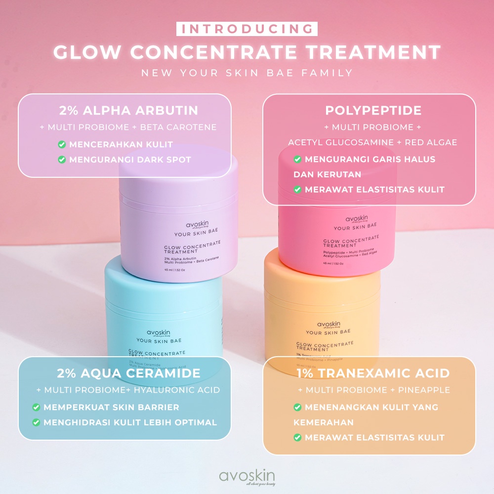 Your Skin Bae Glow Concentrate Treatment 2% Alpha Arbutin + Multi Probiome + Beta Carotene