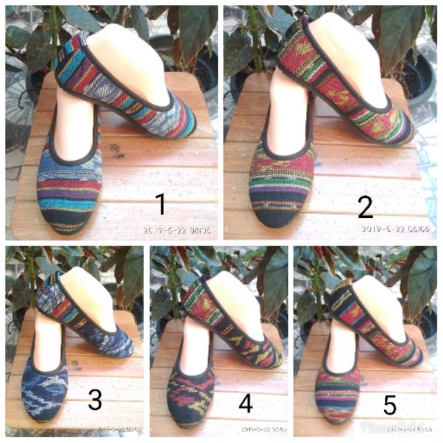 Sepatu Termurah motif etnik,  motif tenun,  paling nyaman dipakai