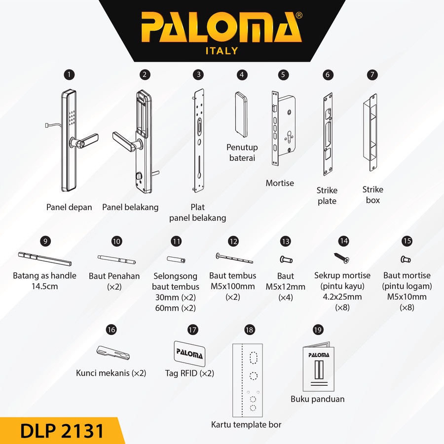 PALOMA DLP 2131 Smart Digital Lock Kunci Pintu Door Handle Home