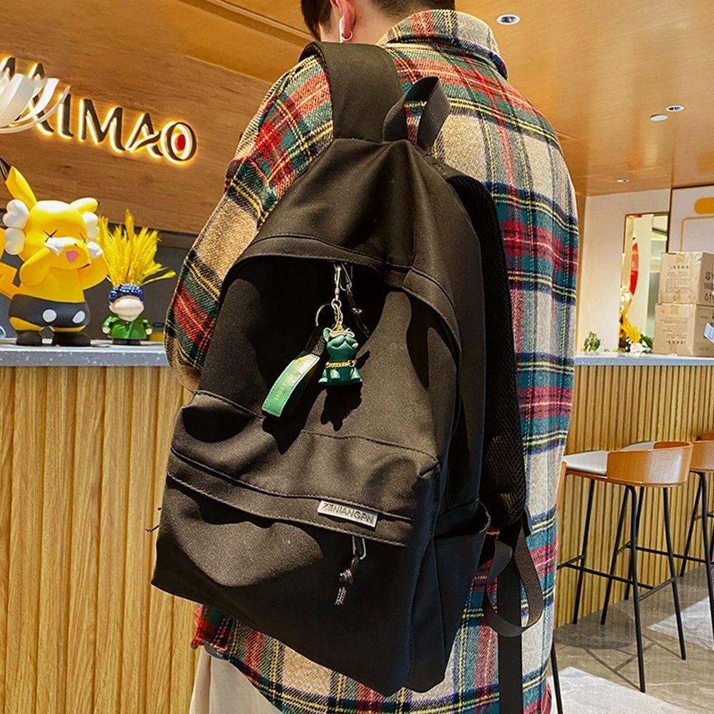 Lanfy Buldog Anjing Gantungan Kunci Keren Indah Hip Hop Lonceng Hadiah Ornamen Perempuan Pria Kunci Gesper Key Lanyard
