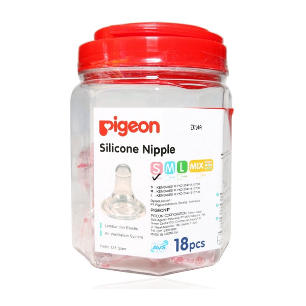 Pigeon Dot Silicone Mix Nipple Satuan S M L Dot Mix-3