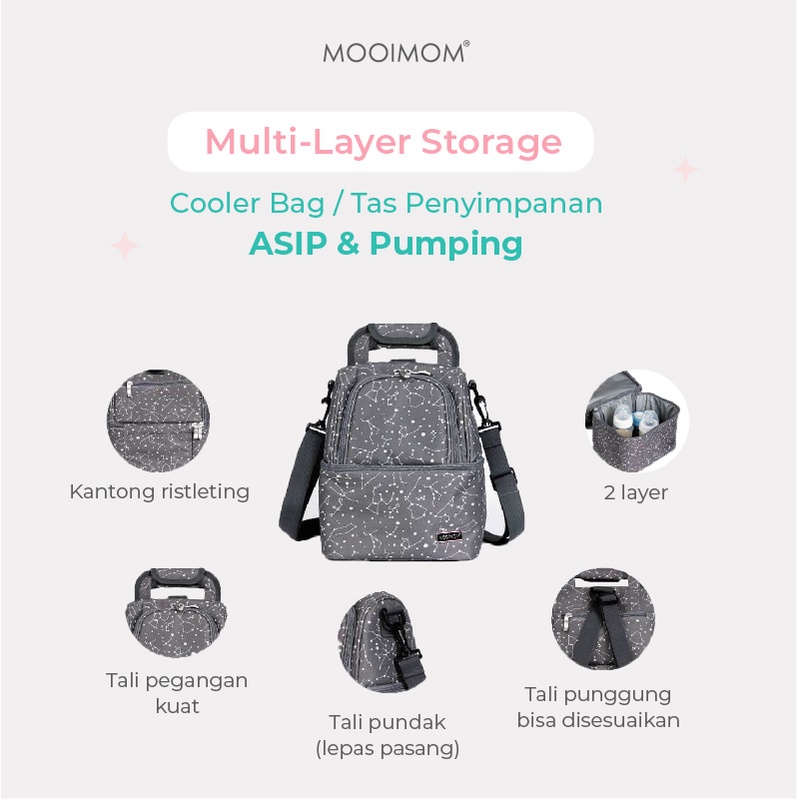 MOOIMOM - Cooler Bag / Tas ASI Ransel Jinjing Sling / Diaper Bag