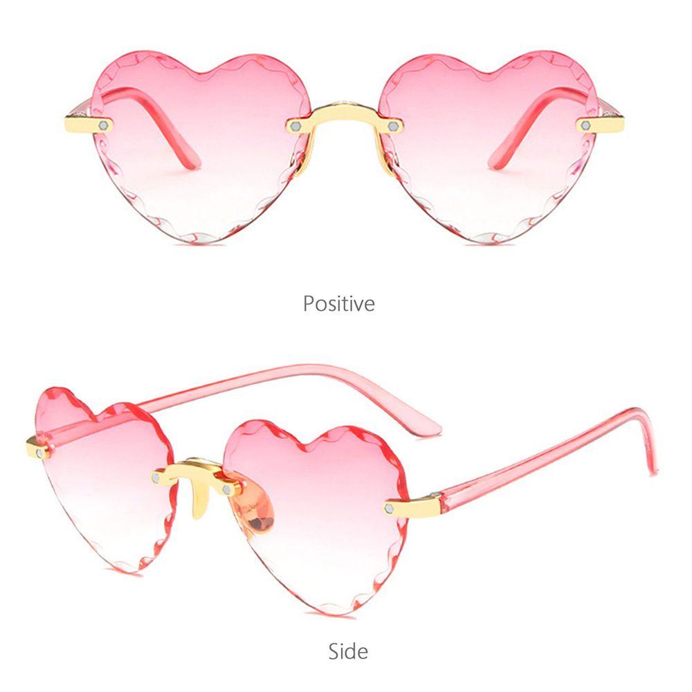 R-flower Heart Sunglasses Trendy Kacamata Pesta Love Heart Sunglasses