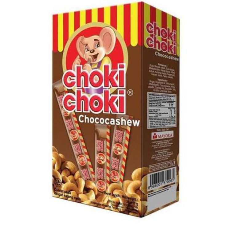 

CHOKI CHOKI CHOCOCASHEW 1 BOX ISI 20 PCS