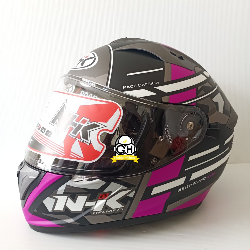 HELM NHK FULL FACE NHK GP PRIME MOTIF AEROSONIC BLACK PURPLE DOFF