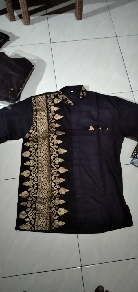 Bswart Batik Hrb026 Kenongo Hem Pendek Padi Pekalongan M L Xl Batik Pria Murah Modern Anjani Panjang