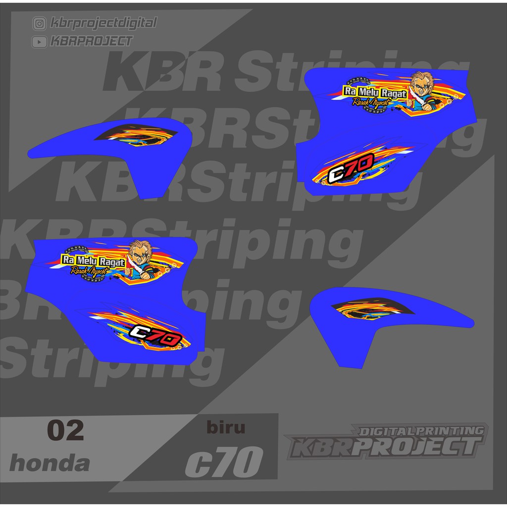(cod) STIKER c70 sticker striping list honda c70 0 2Racing c70