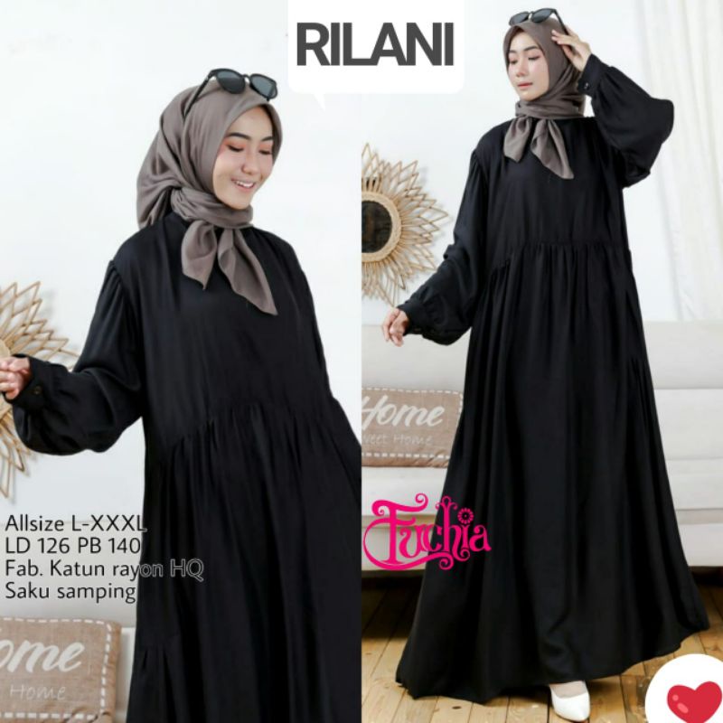 Dress Wanita - Gamis Muslim - Rilani Dress by Fuchia
