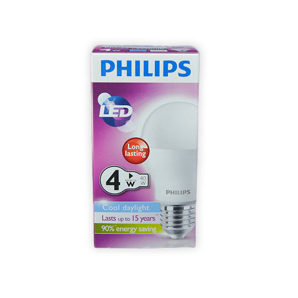 

PHILIPS LEDBULB 4 40W E27 6500K 230V A55