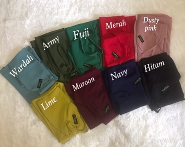 HUSNA | Khimar Instan Serut (Sisa Putih)