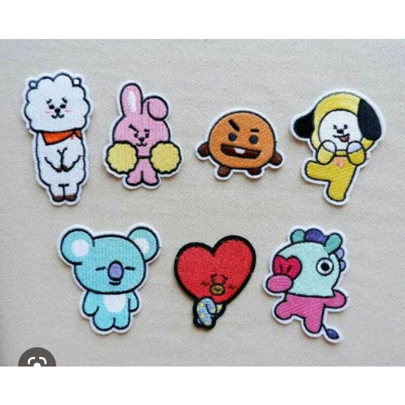 Patch bordir bt21 || Bordir bts || Variasi baju