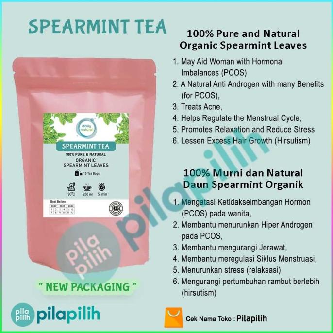 

[COD] Teh Daun Spearmint Natural Alami, Bantu Seimbangkan Hormon Wanita PCOS [COD]