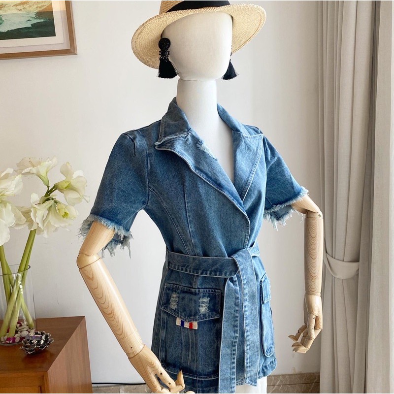 Marion Denim Short Vest/ Vest Denim