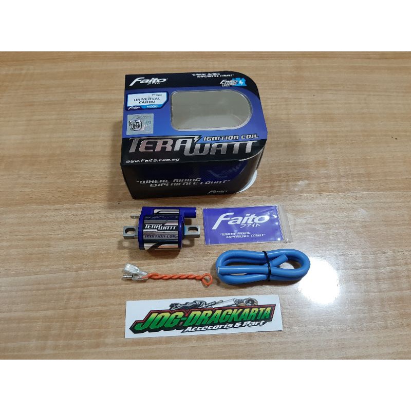 COIL KOIL IGNITION COIL FAITO RACING TERAWATT ORIGINAL FAITO RACING UNIVERSALL MOTOR  NINJA RX KING 