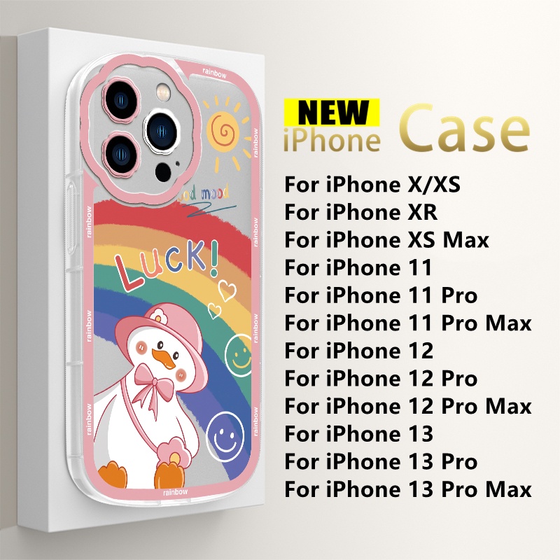 Dllencase Casing Silikon For iPhone 14 13 Pro Max X / XS / XR 11 / 12 / 13 / Pro / Pro Max Shockproof C016 / C017