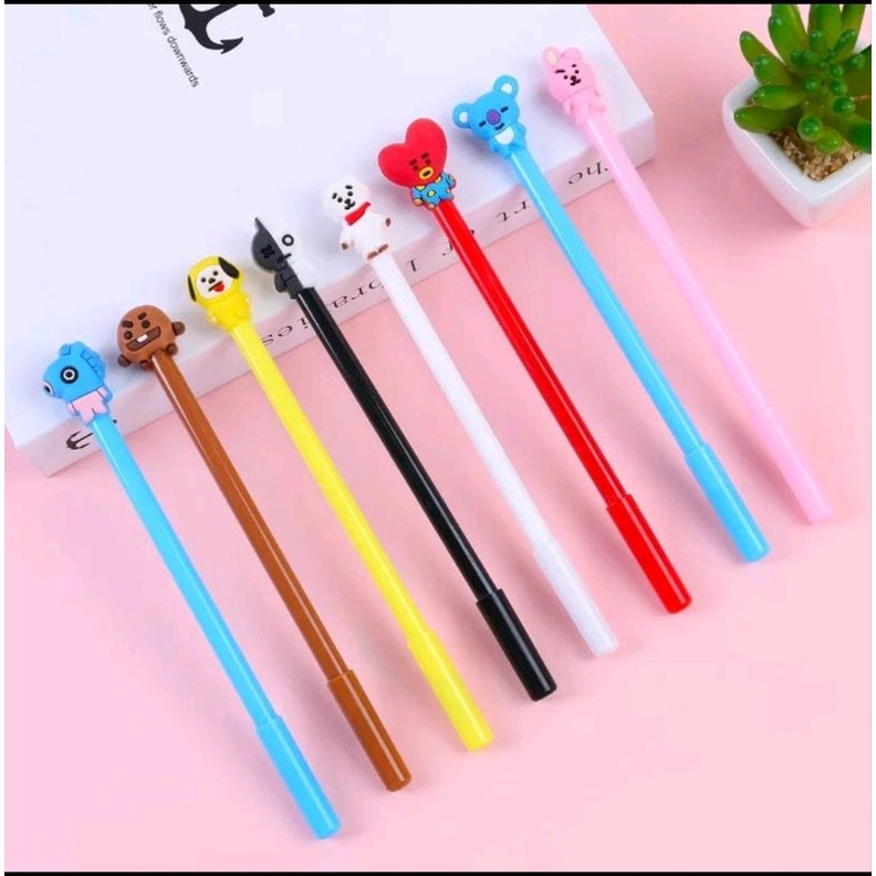 PULPEN GEL BTS BT21 / PULPEN BTS BT21 KPOP / PULPEN KARAKTER BT21 BTS IMPORT BEST SELLER