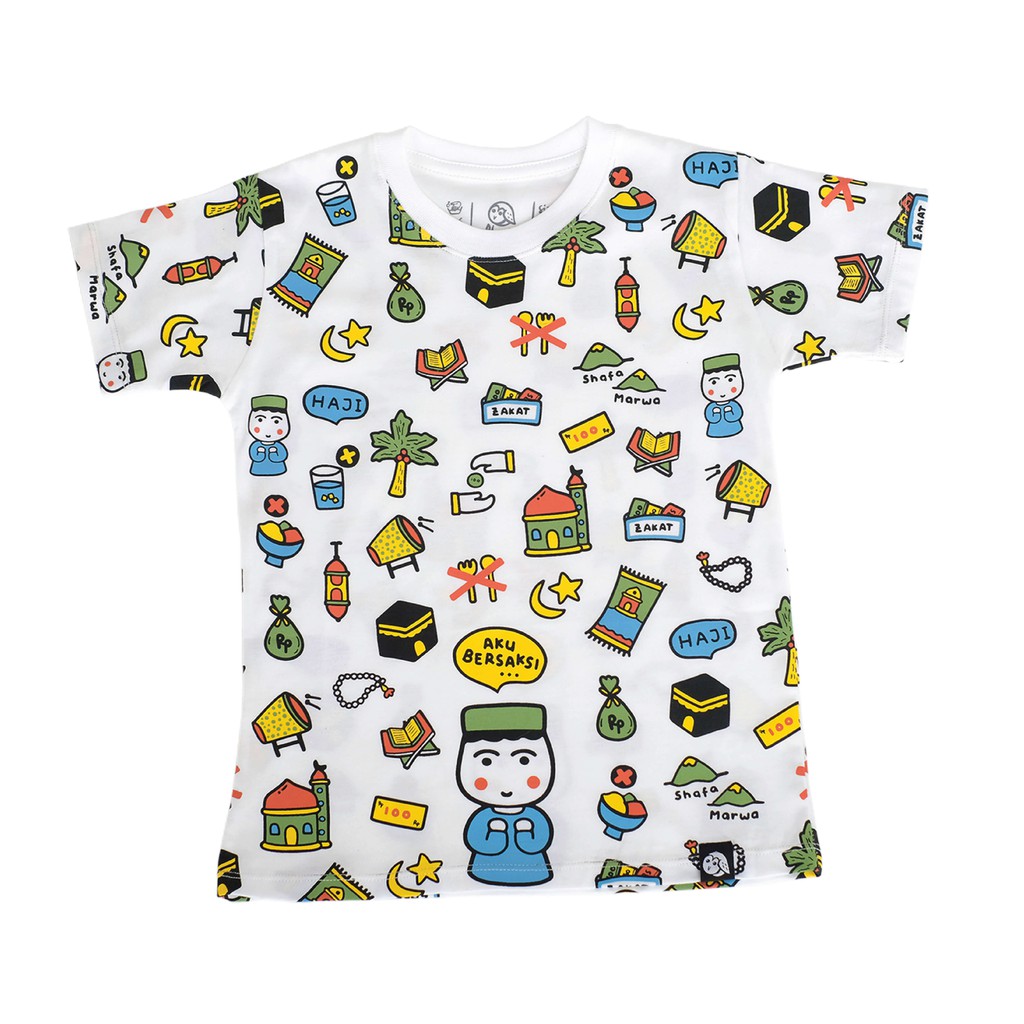 Kaos Anak Rukun Islam by Albakids - Kaos Anak Muslim - Kaos Anak Design Islami