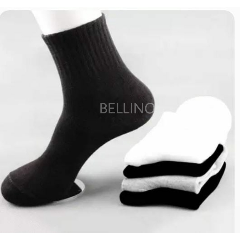 Kaos Kaki Murah Diatas Mata Kaki Polos Hitam dan Putih Bisa Untuk Pria / Wanita / Unisex Socks Kaos Kaki Kantor Pendek Kaos Kaki Office Kaos Kaki Sekolah