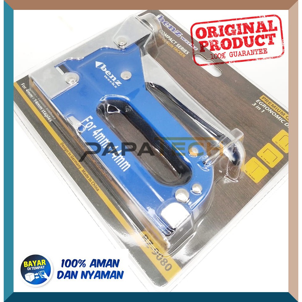 

Alat Steples Tembak Hekter Stapler / Staples Gun Tacker Benz Werkz 3in1 R22