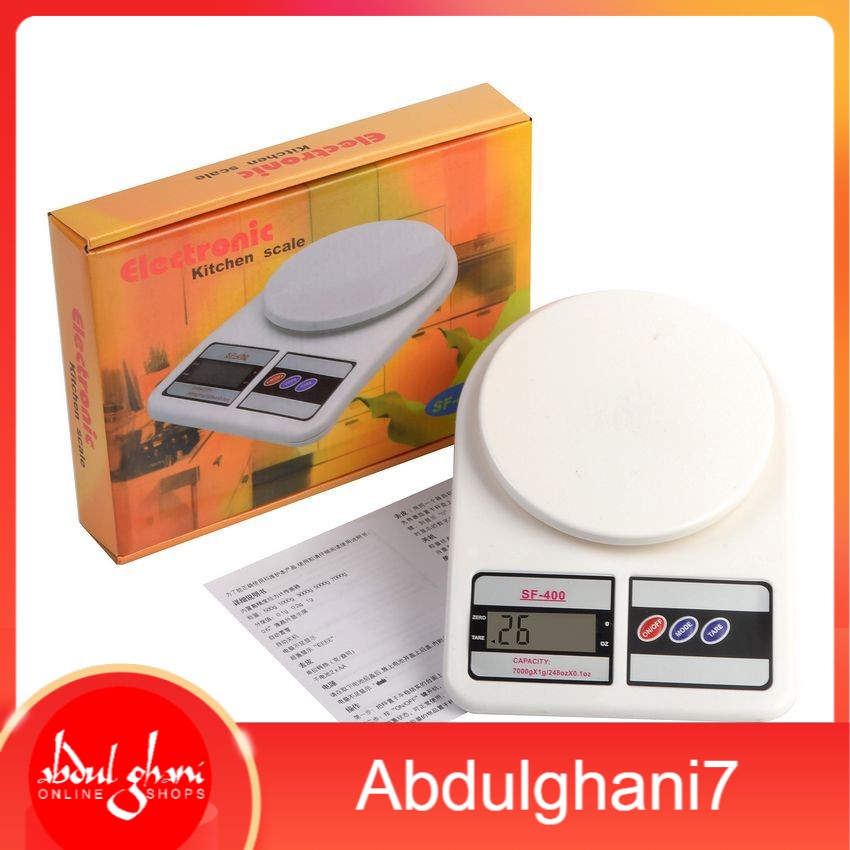 Timbangan Dapur Digital SF400 10kg - Electronic Kitchen Scale - Timbangan Kue Buah Kopi Mini